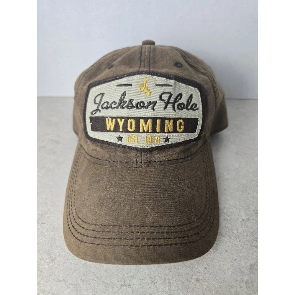 Jackson Hole Wyoming Strapback Hat Adjustable Baseball Cap Tourist Souvenir Trav